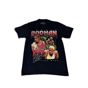Dennis Rodman The Worm Graphic Shirt Mens Medium Black Basketball‎ NBA Apparel
